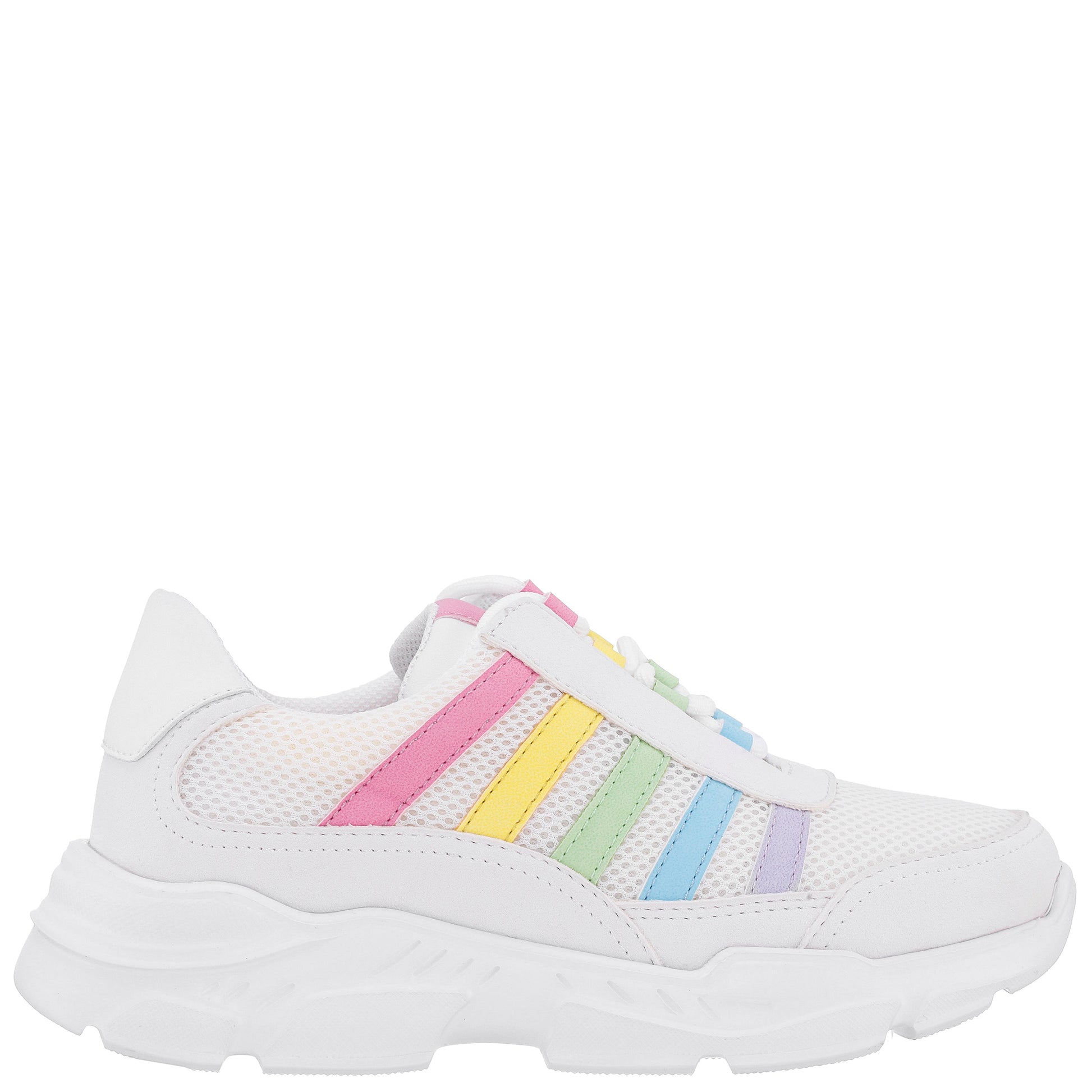 Nina Shoes Girls Martine White Mesh Low Top Sneaker