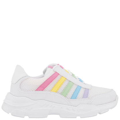 Nina Shoes Girls Martine White Mesh Low Top Sneaker