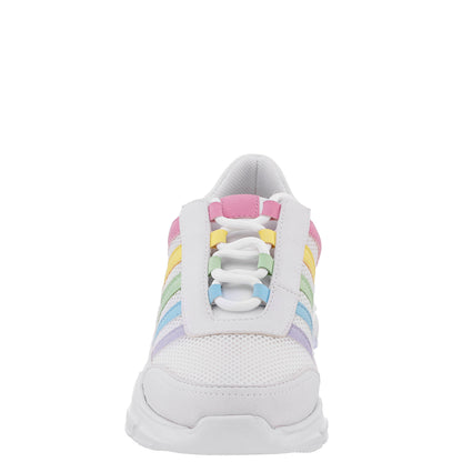 Nina Shoes Girls Martine White Mesh Low Top Sneaker