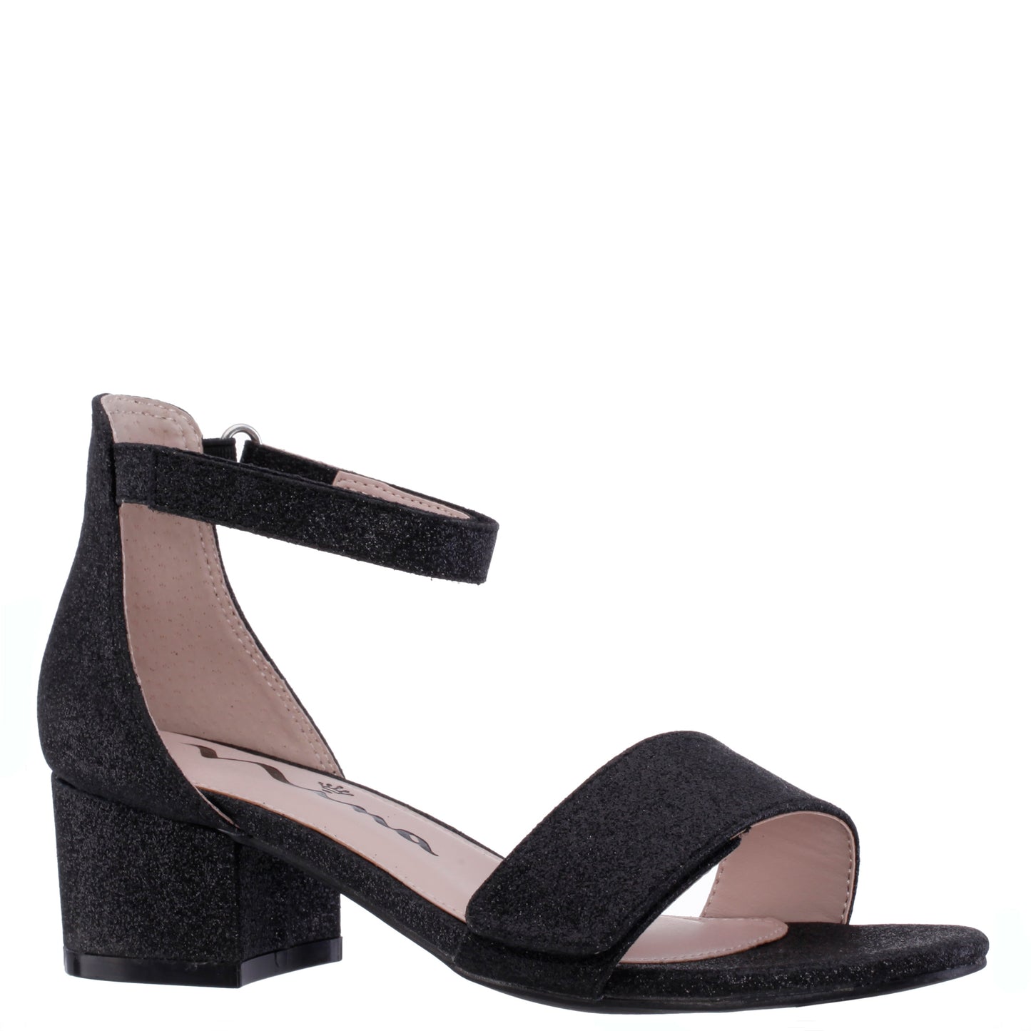 Nina Shoes Girls Rejina Black Glitter Adjustable Dress Sandals