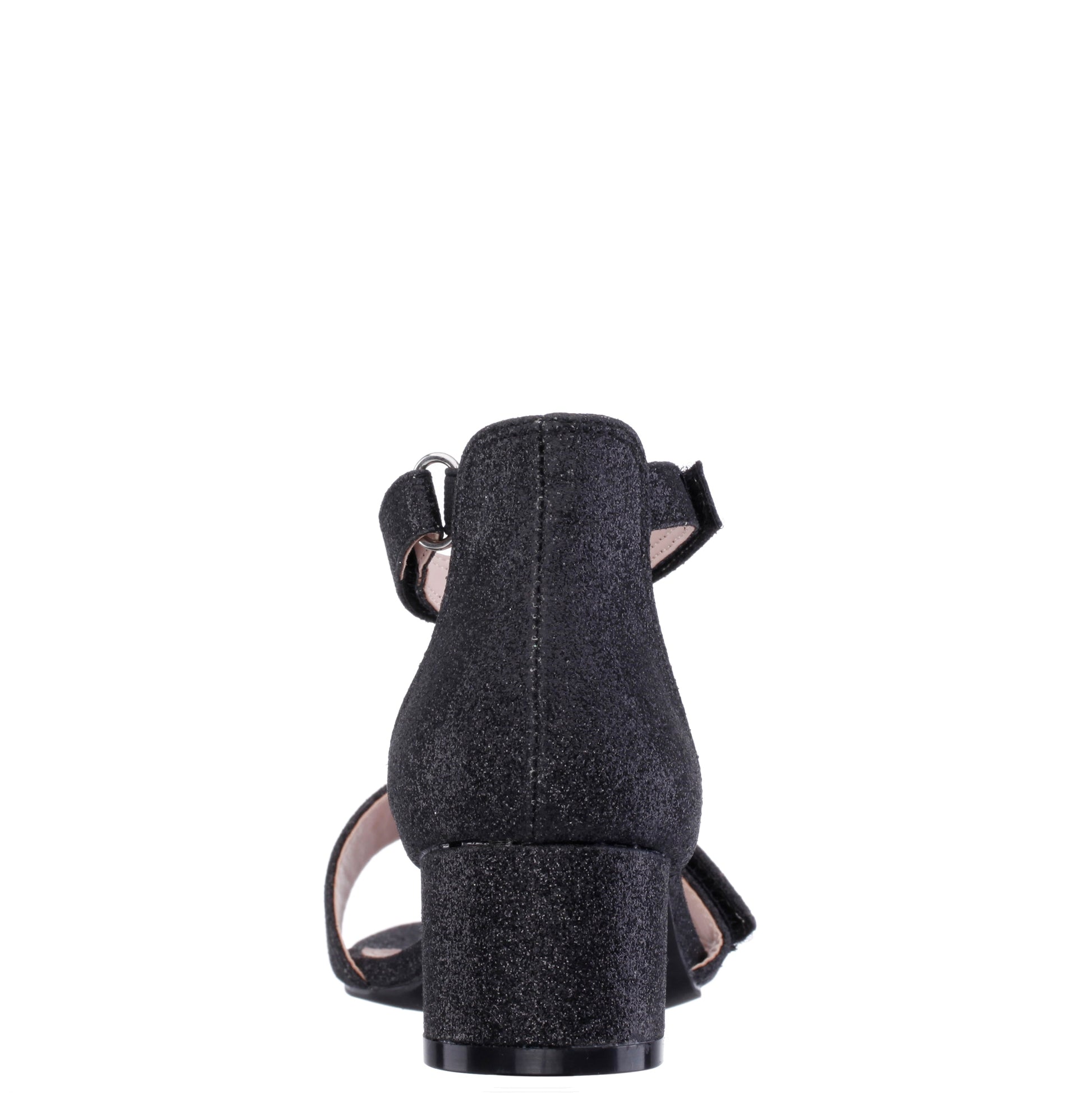 Nina Shoes Girls Rejina Black Glitter Adjustable Dress Sandals