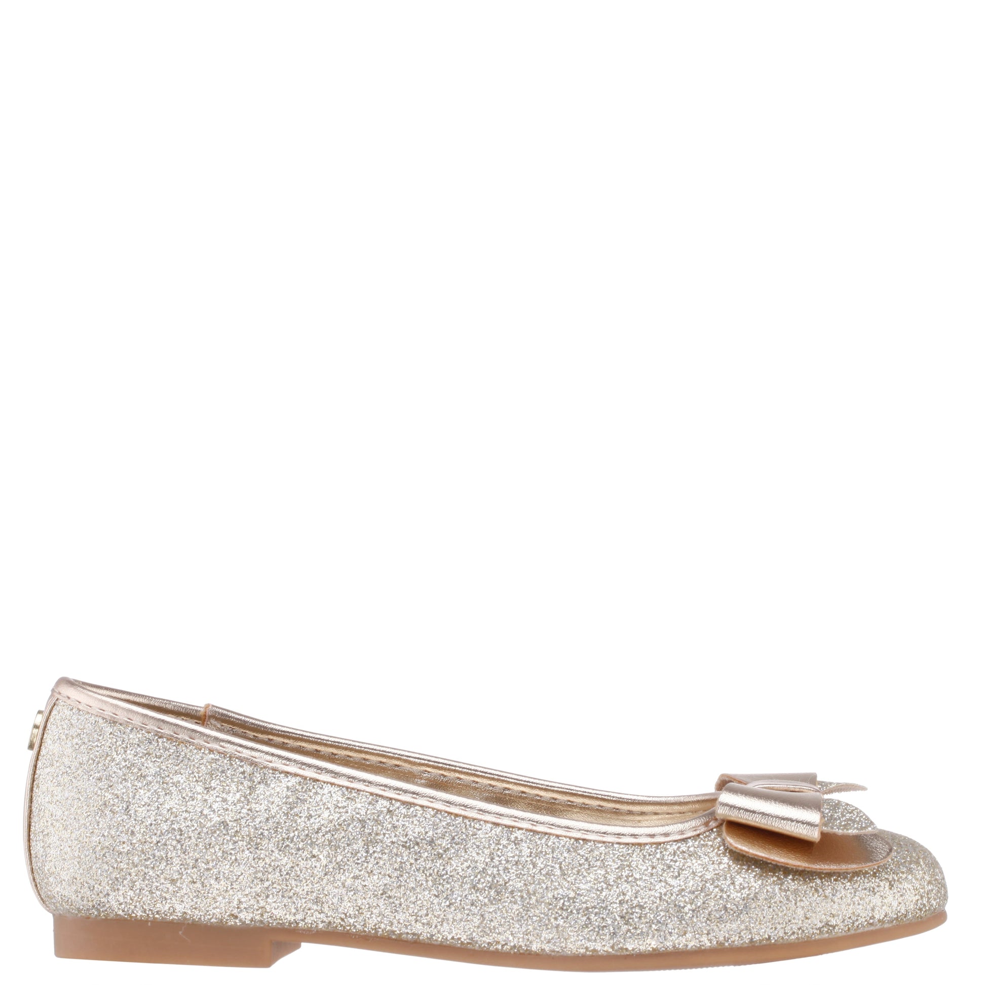 Nina Shoes Girls Kenzee Platino Glitter Ballet Flats