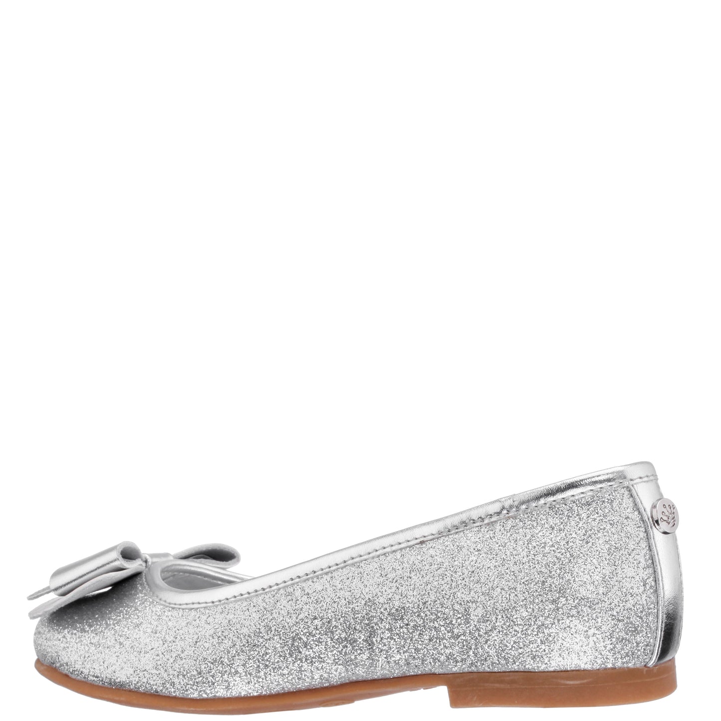 Nina Shoes Girls Kenzee Silver Glitter Ballet Flats