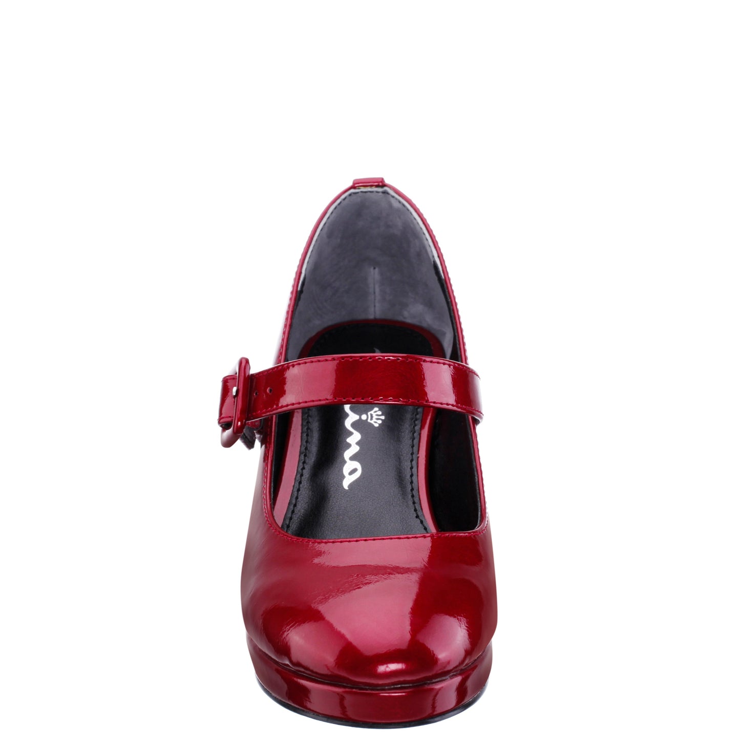Nina Shoes Girls Catalina Red Patent Adjustable Buckle Dress Shoes