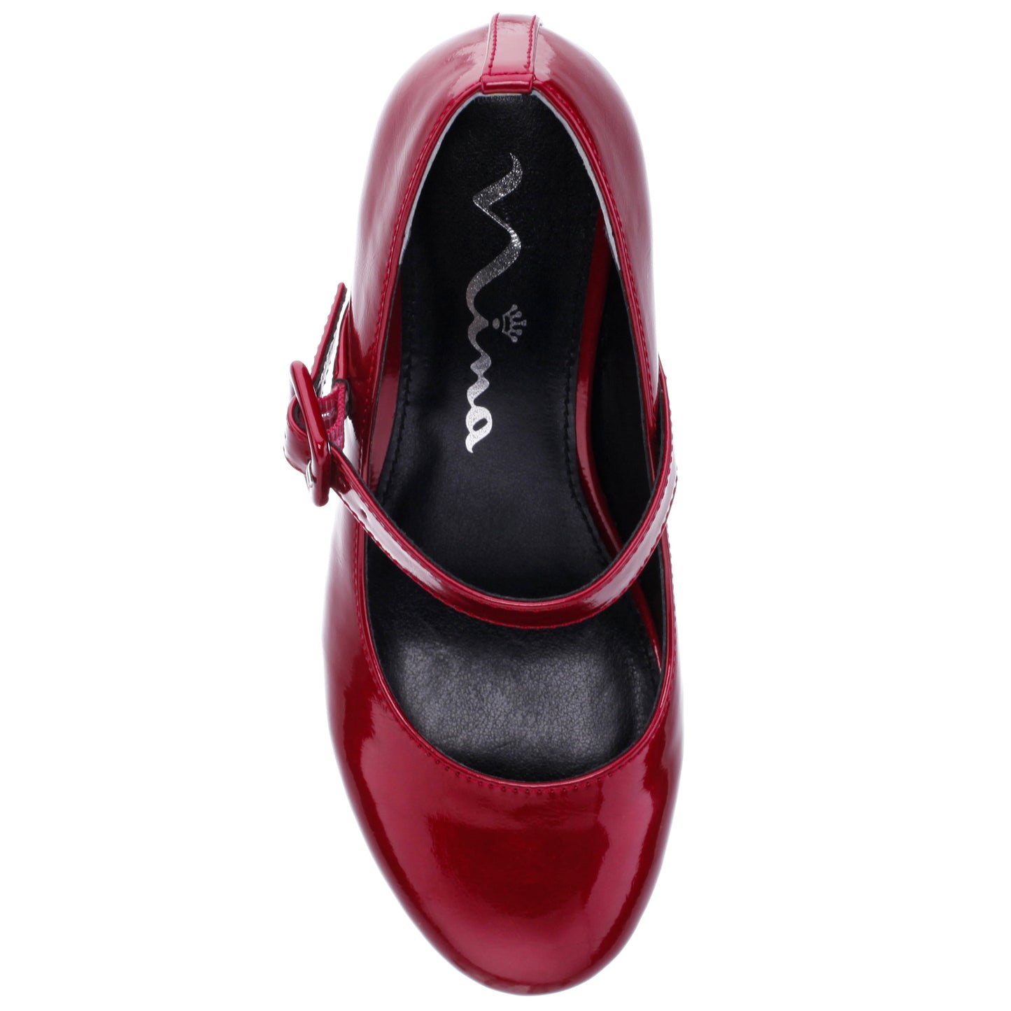 Nina Shoes Girls Catalina Red Patent Adjustable Buckle Dress Shoes