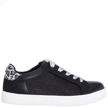 Nina Shoes Girls Waleska Black Sequin Low Top Sneakers