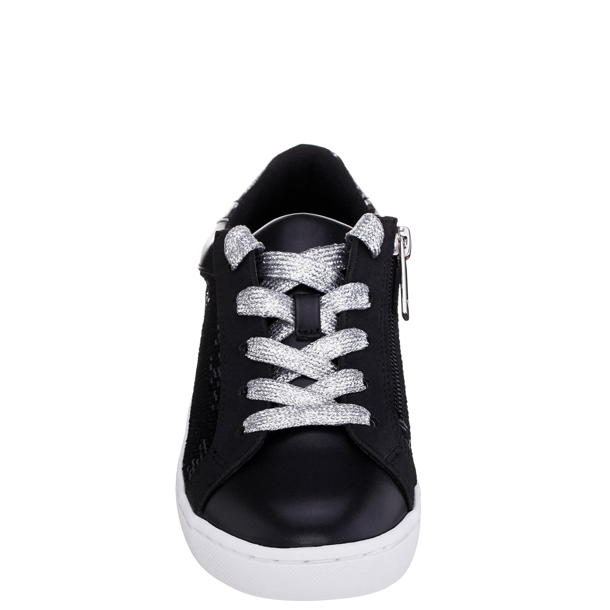 Nina Shoes Girls Waleska Black Sequin Low Top Sneakers