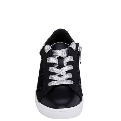 Nina Shoes Girls Waleska Black Sequin Low Top Sneakers
