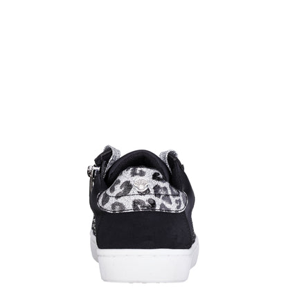 Nina Shoes Girls Waleska Black Sequin Low Top Sneakers