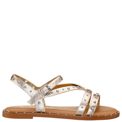 Nina Shoes Girls Larsa Gold Studded Sandals