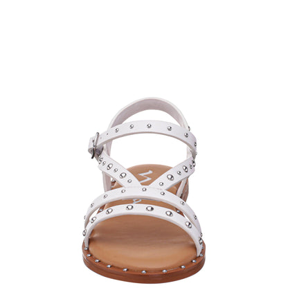Nina Shoes Girls Larsa White Studded Sandals
