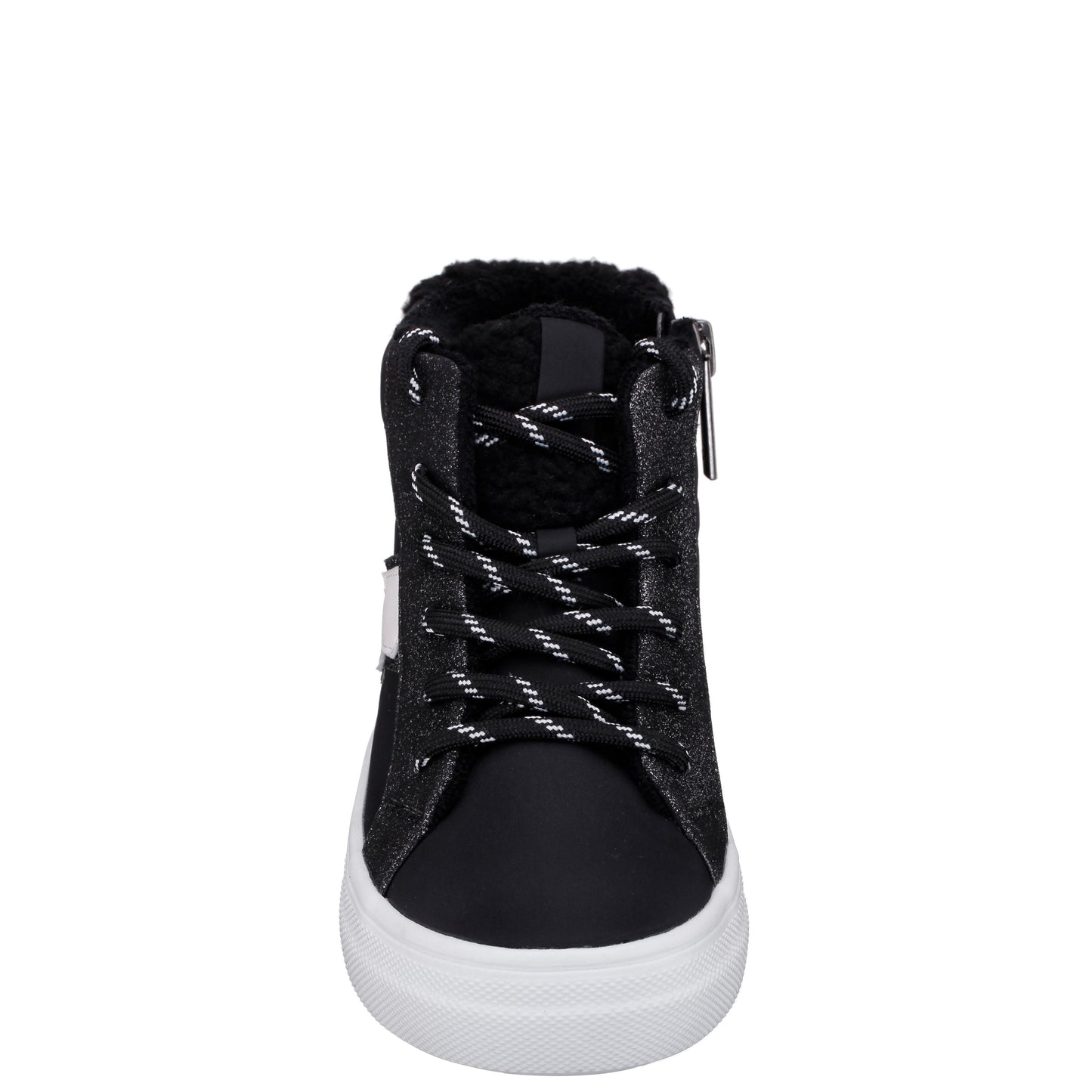 Nina Shoes Girls Tricia Black Inside Zip High Top Sneakers
