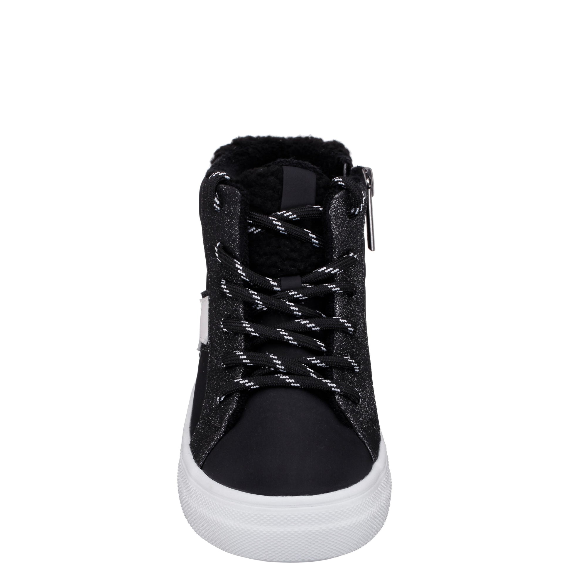 Nina Shoes Girls Tricia Black Inside Zip High Top Sneakers