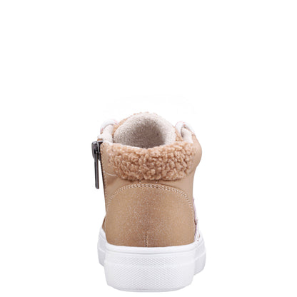 Nina Shoes Girls Tricia Brown Inside Zip High Top Sneakers