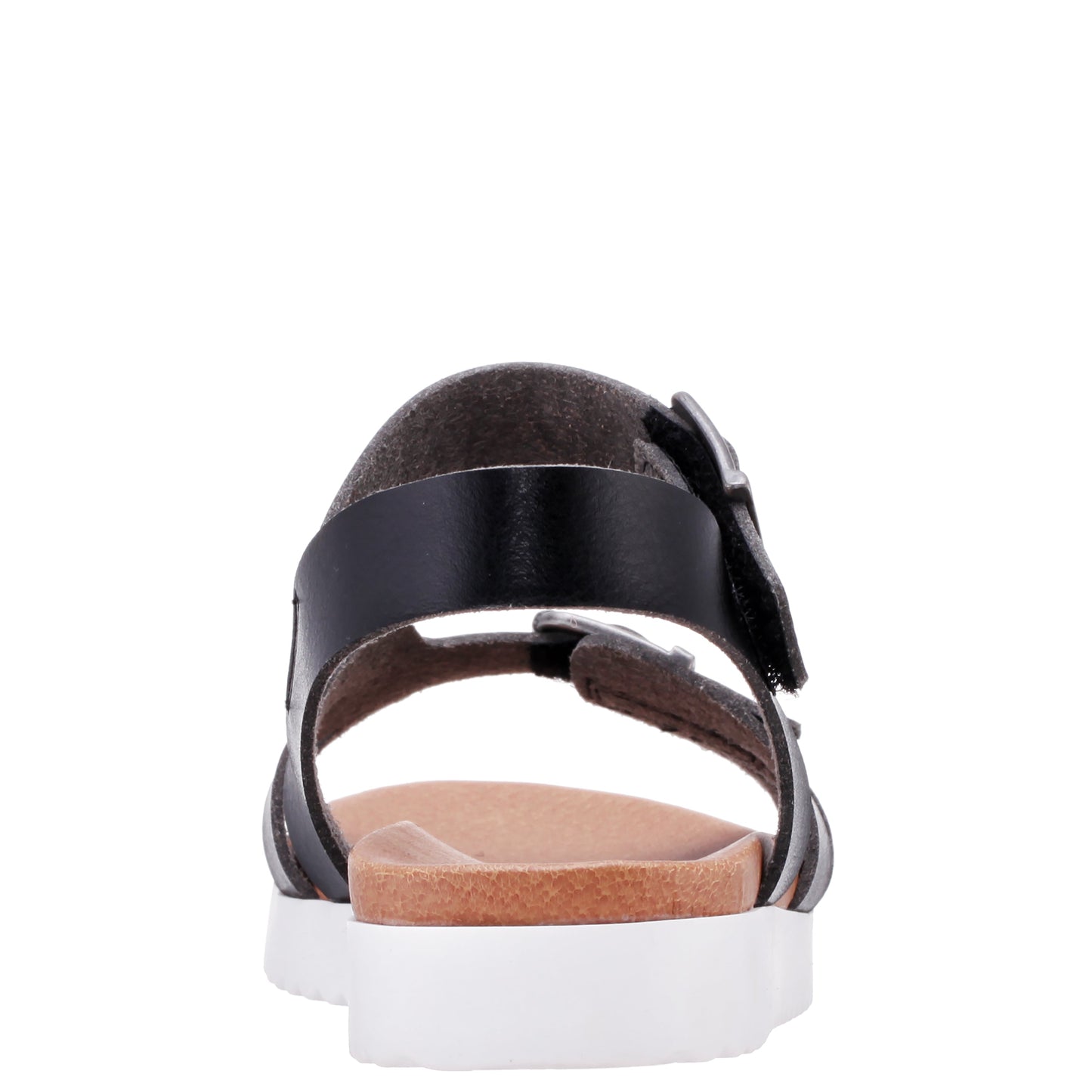 Nina Shoes Girls Lacey Black ADJUSTABLE STRAP SANDALS