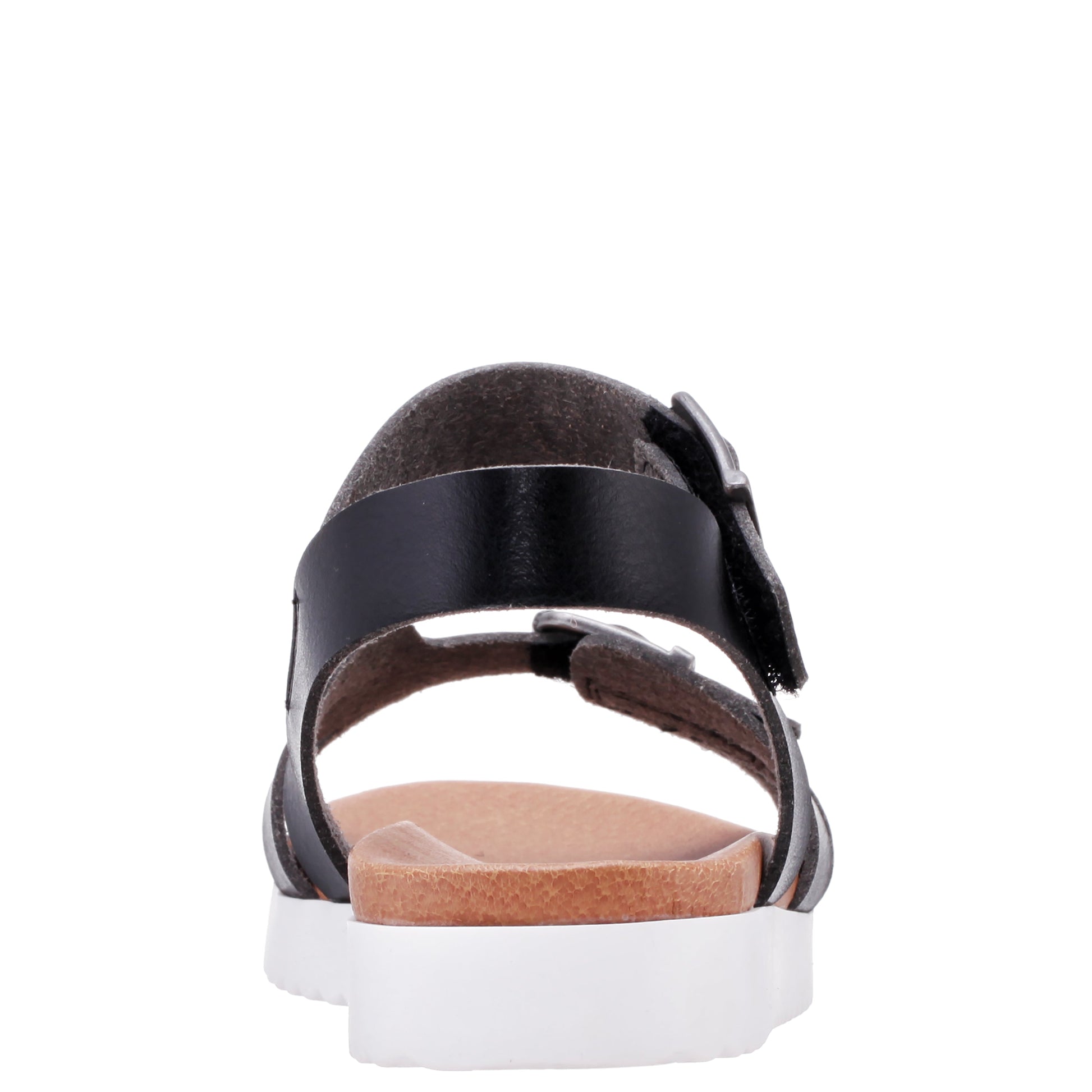 Nina Shoes Girls Lacey Black ADJUSTABLE STRAP SANDALS