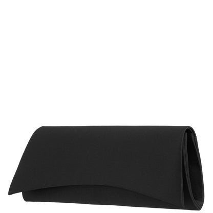 Nina Shoes Zoey-Z Black Satin Clutch Bag
