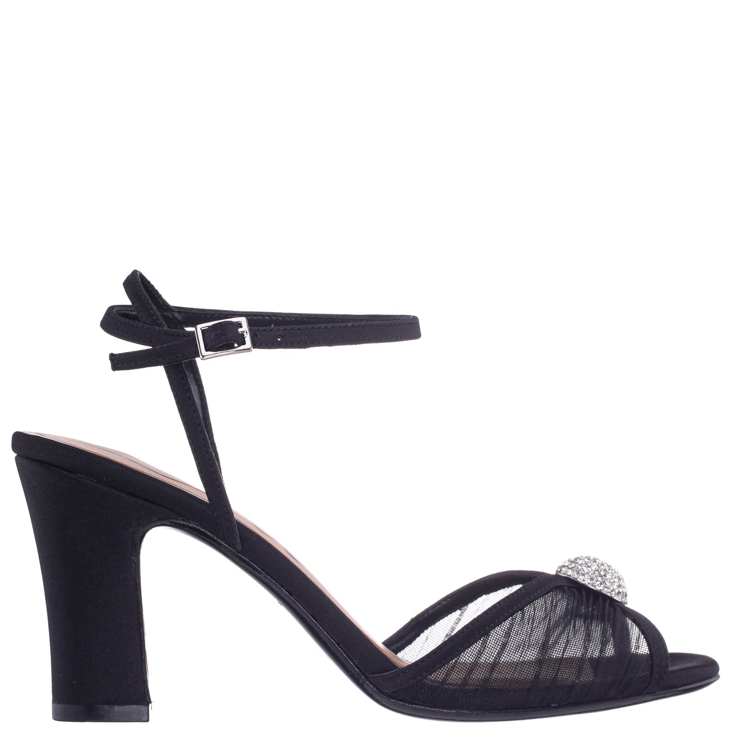 Nina Shoes Allyce Black Block-Heel Sandals