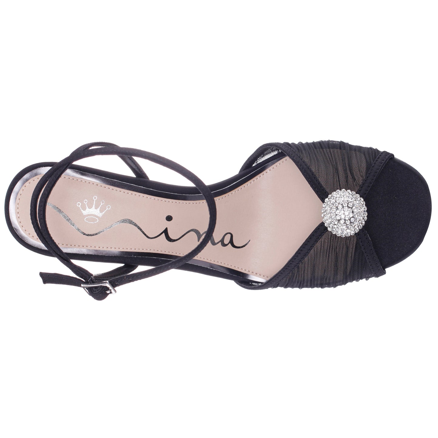 Nina Shoes Allyce Black Block-Heel Sandals