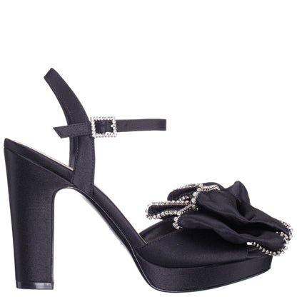 Nina Shoes Sarai Black Ankle Strap High-Heel Platform Sandals