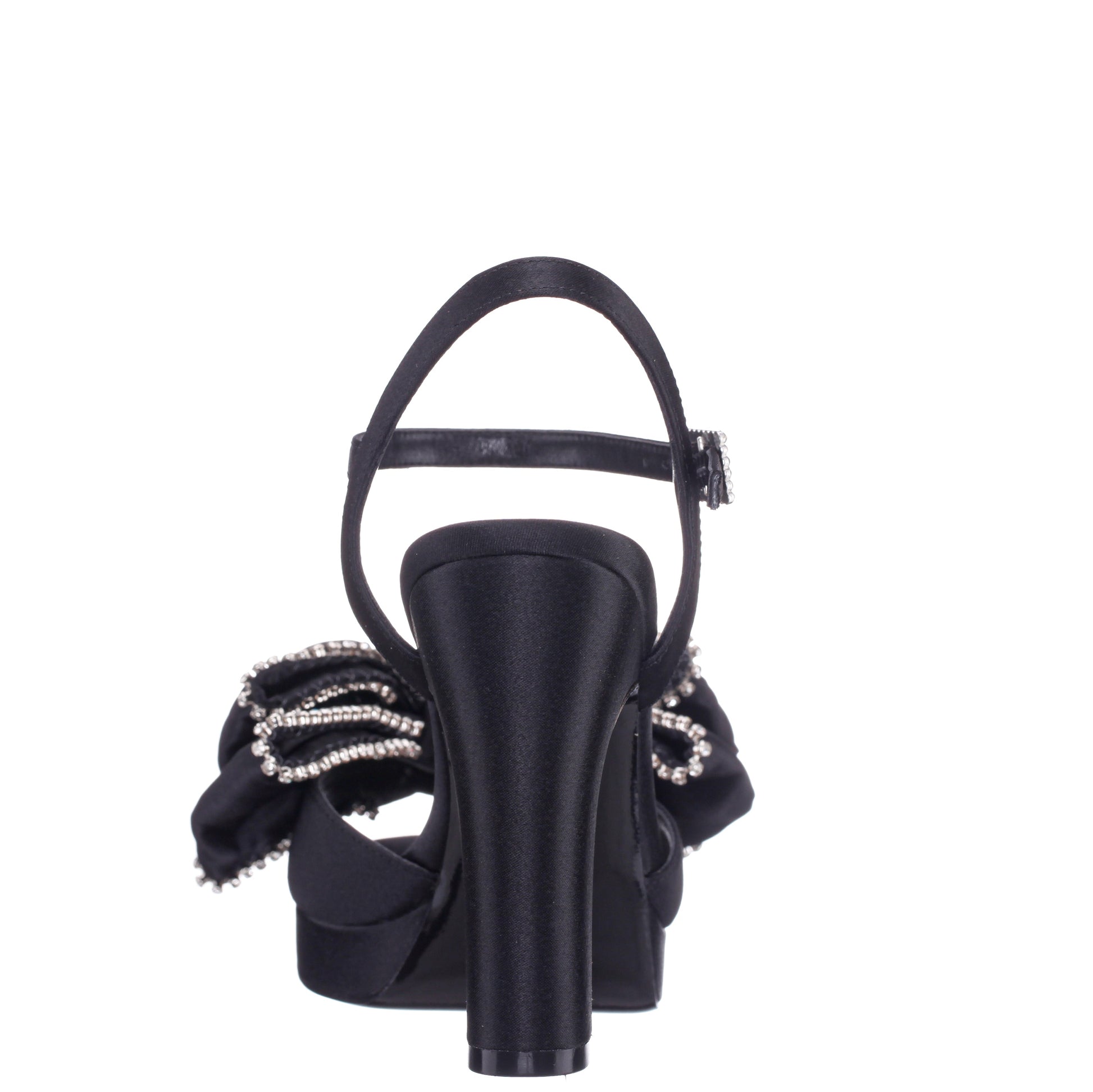 Nina Shoes Sarai Black Ankle Strap High-Heel Platform Sandals