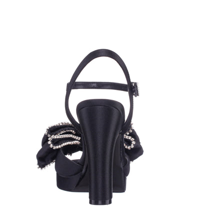 Nina Shoes Sarai Black Ankle Strap High-Heel Platform Sandals
