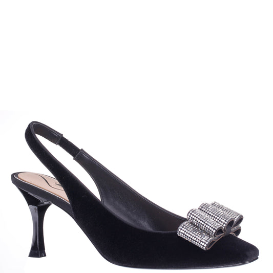 Nina Shoes Jolanda Black Slip On Mid-Heel Dress Shoes