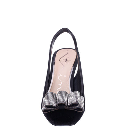 Nina Shoes Jolanda Black Slip On Mid-Heel Dress Shoes
