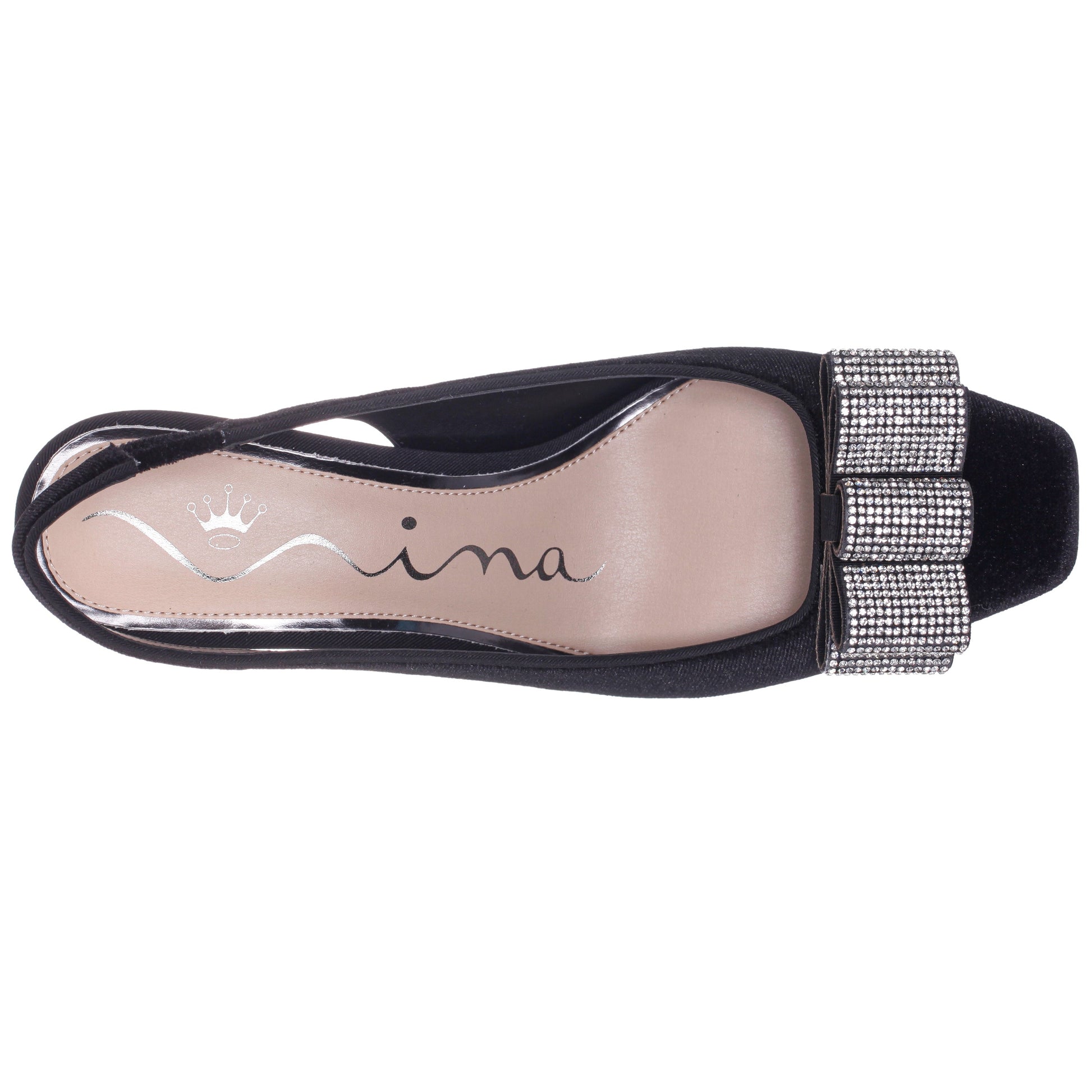 Nina Shoes Jolanda Black Slip On Mid-Heel Dress Shoes