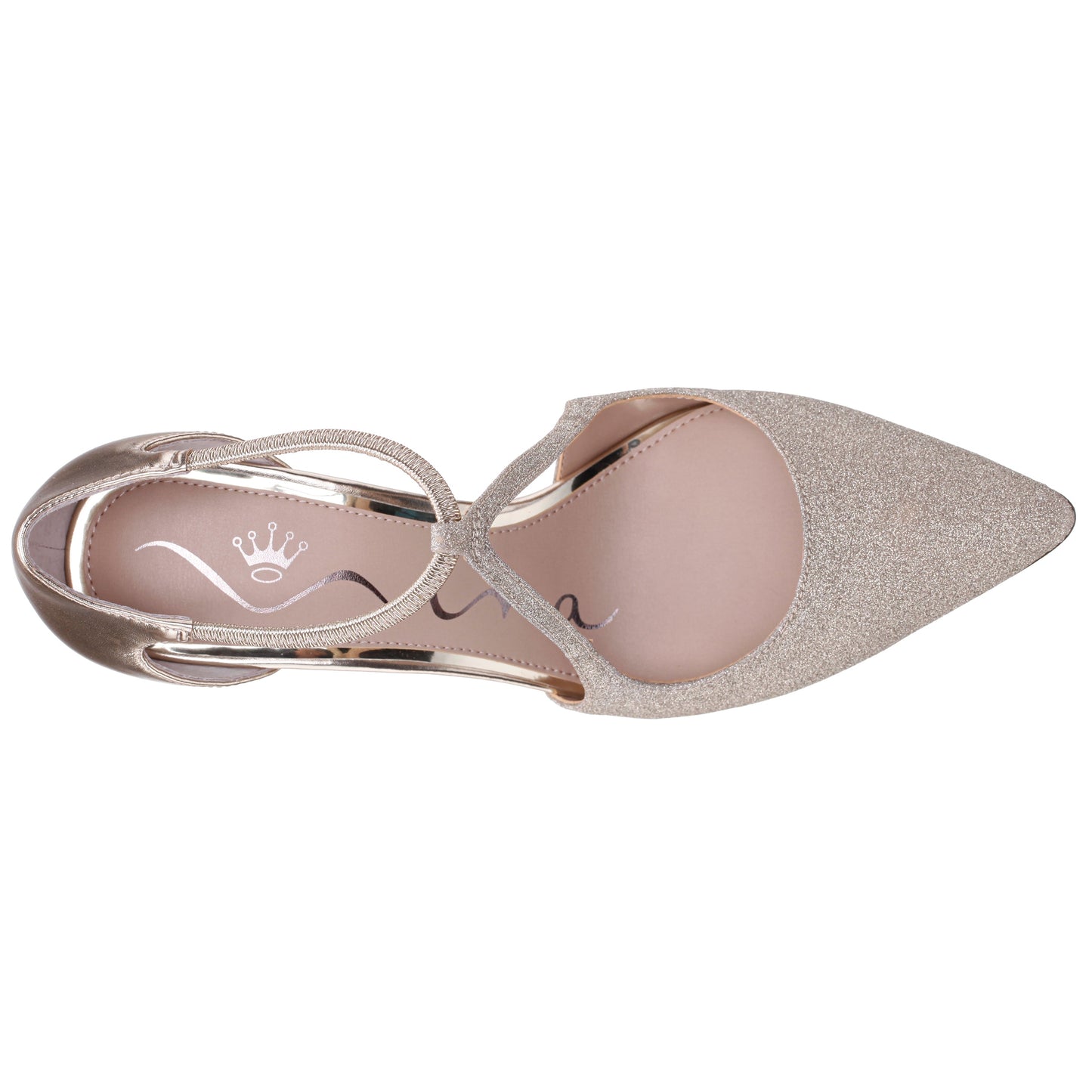 Nina Shoes Netta Platino Vinyl Glitter and Foil High-Heel Pumps
