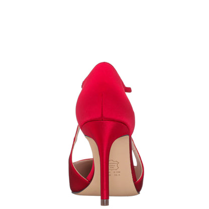 Nina Shoes Netta Red Satin High-Heel Pumps