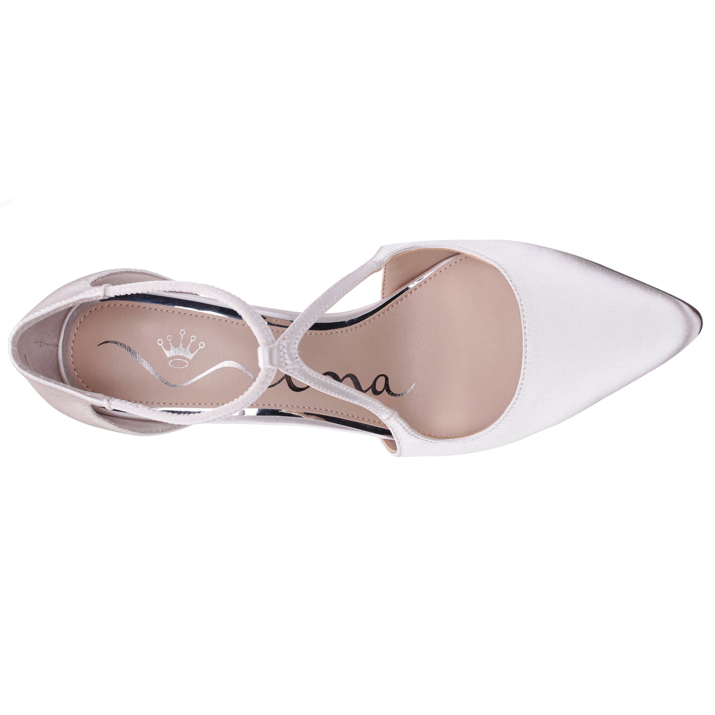 Nina Shoes Netta White Satin High-Heel Pumps