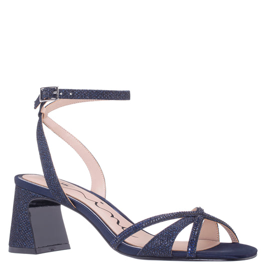 Nina Shoes Bracha Blue Block-Heel Sandals
