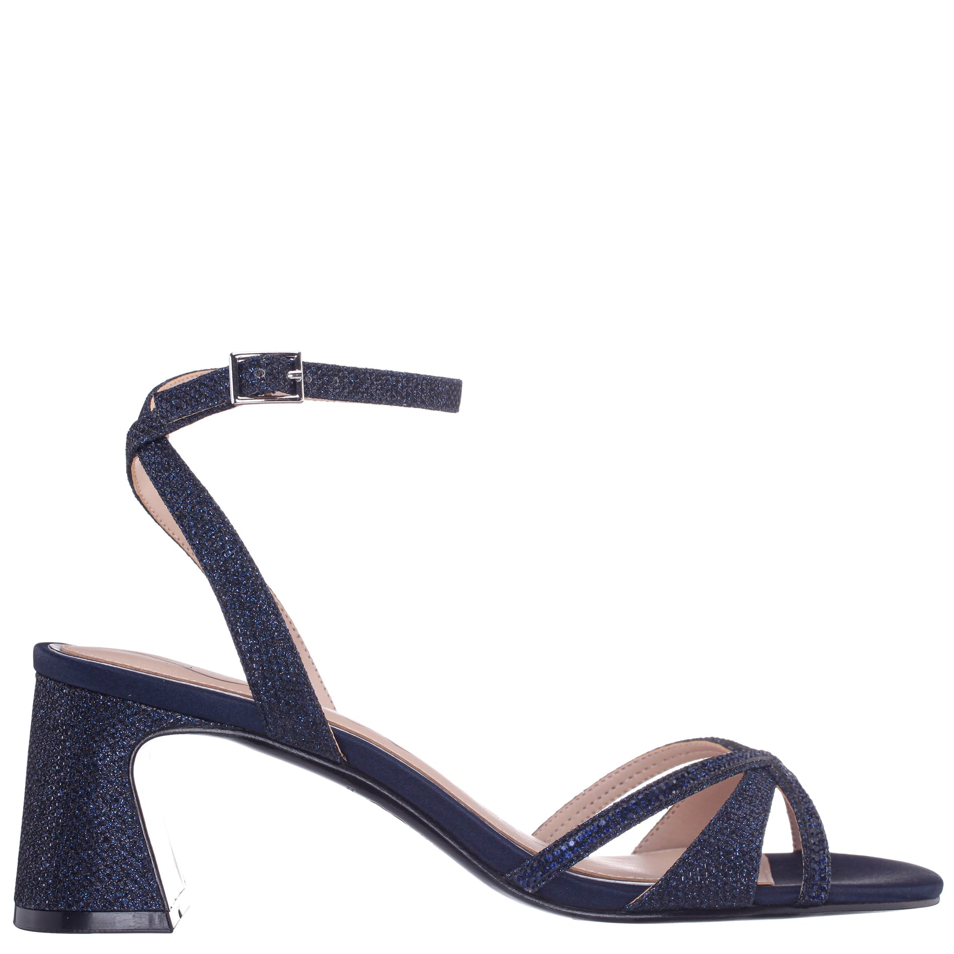 Nina Shoes Bracha Blue Block-Heel Sandals