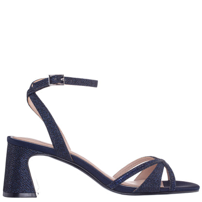 Nina Shoes Bracha Blue Block-Heel Sandals