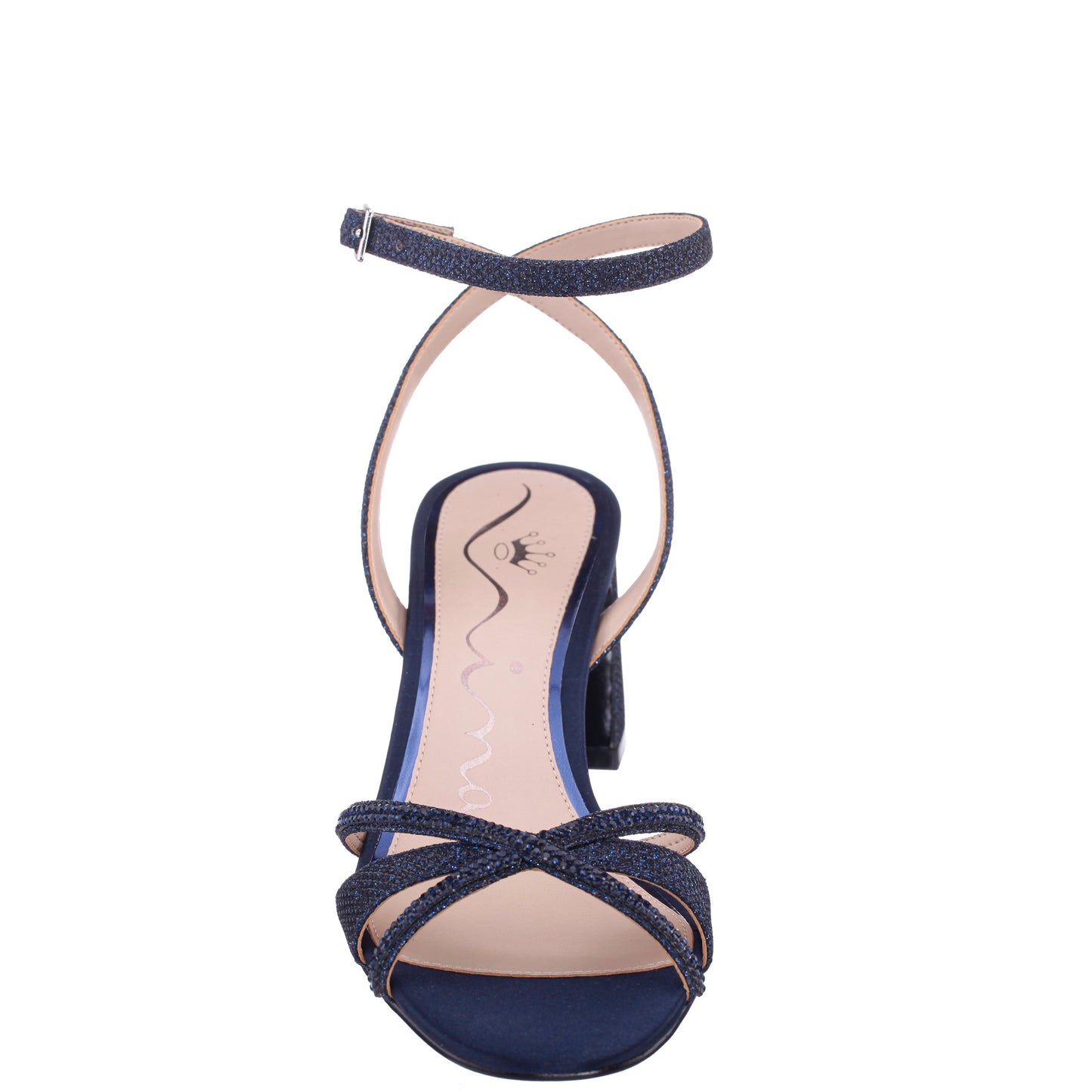 Nina Shoes Bracha Blue Block-Heel Sandals