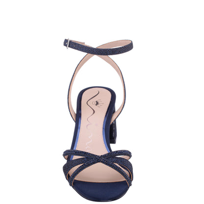 Nina Shoes Bracha Blue Block-Heel Sandals