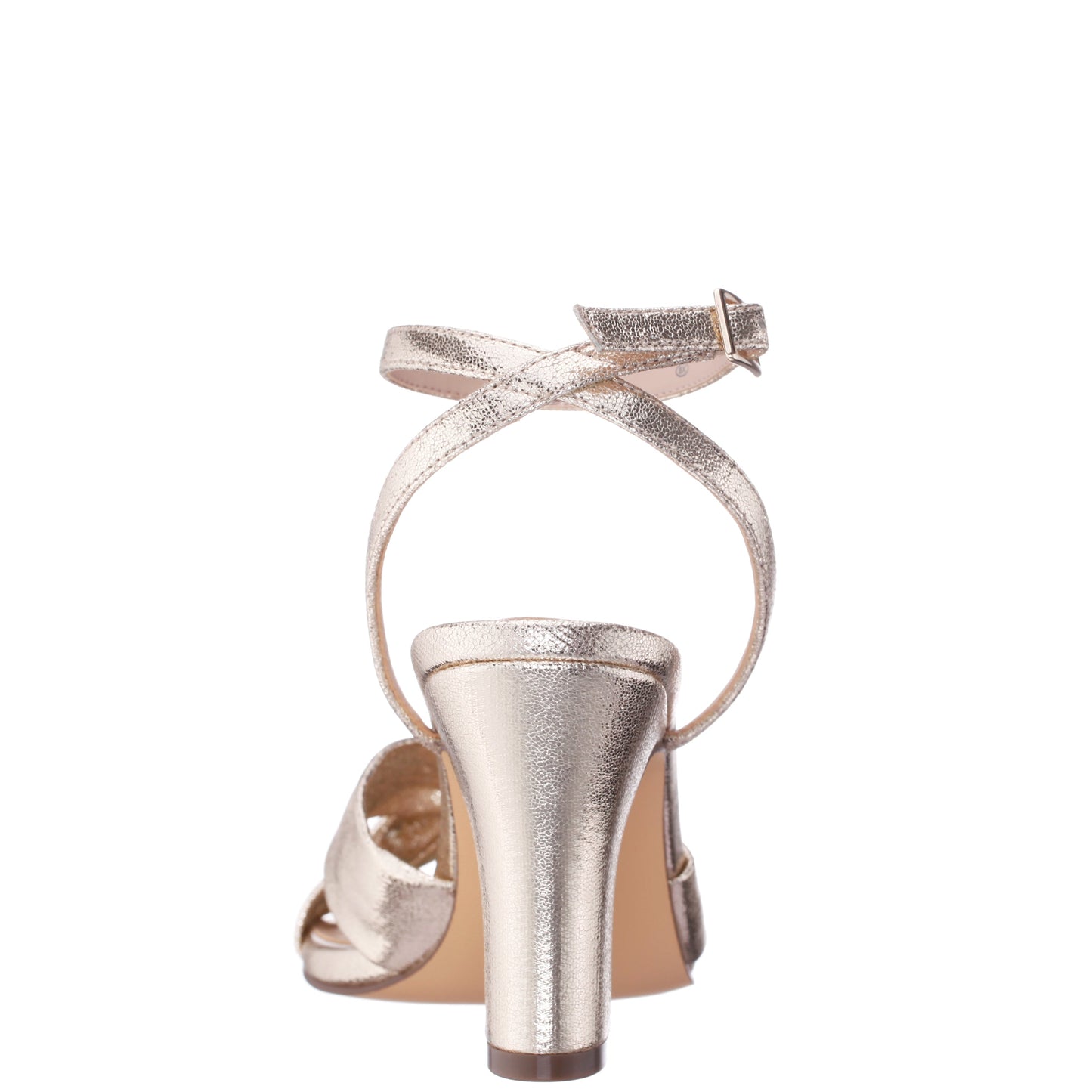 Nina Shoes Ashley Platino Shimmer Block-Heel Sandals