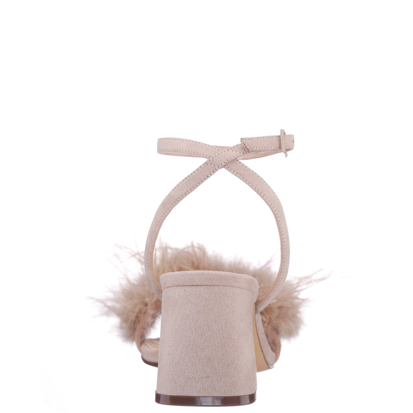 Nina Shoes Bev Beige Ankle Strap Mid-Heel Sandals