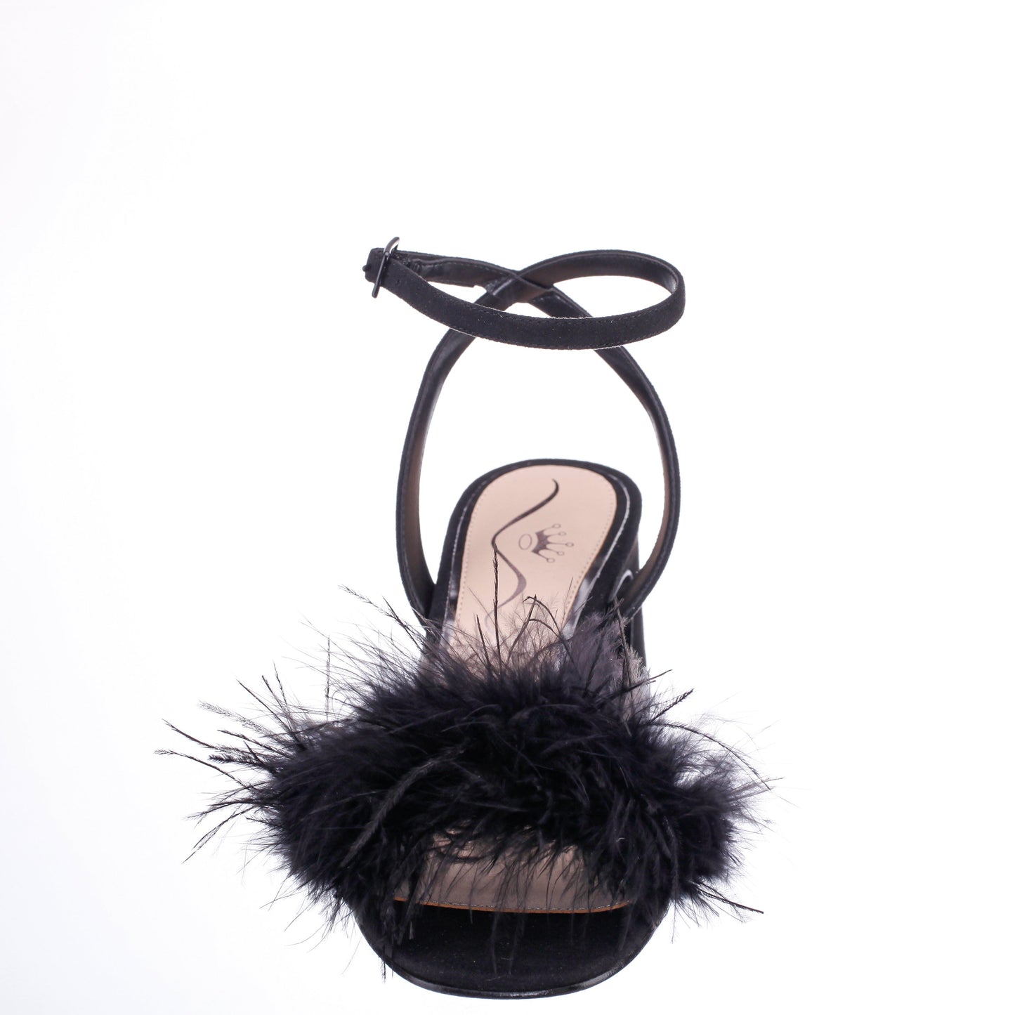 Nina Shoes Bev Black Ankle Strap Mid-Heel Sandals