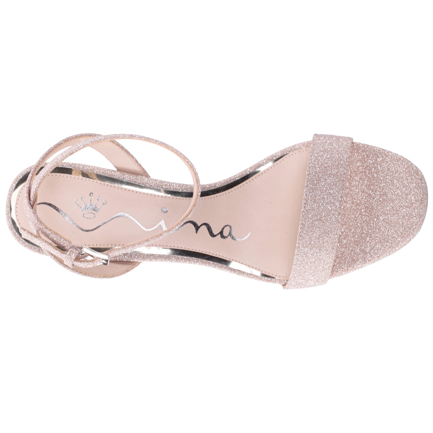 Nina Shoes Bergen Beige Textured Block-Heel Platform Sandals