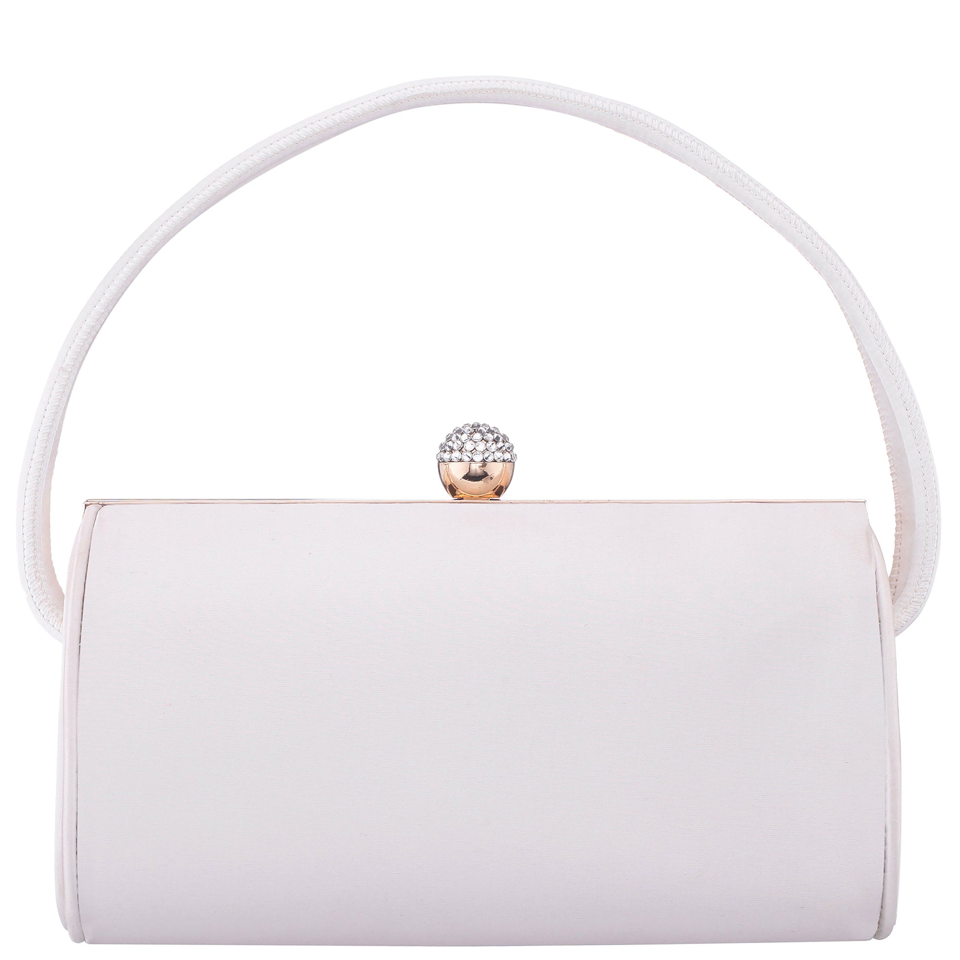 Nina Shoes Khalani Beige Satin Handle Bag