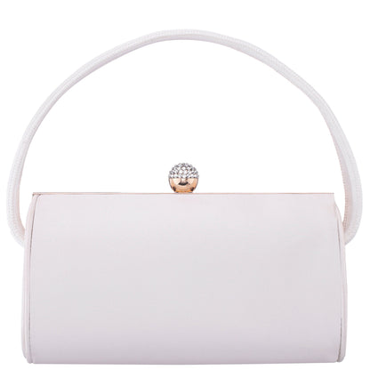 Nina Shoes Khalani Beige Satin Handle Bag