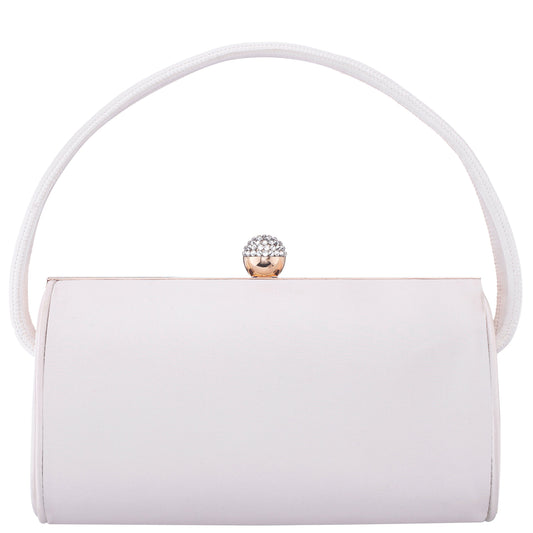 Nina Shoes Khalani Beige Satin Handle Bag