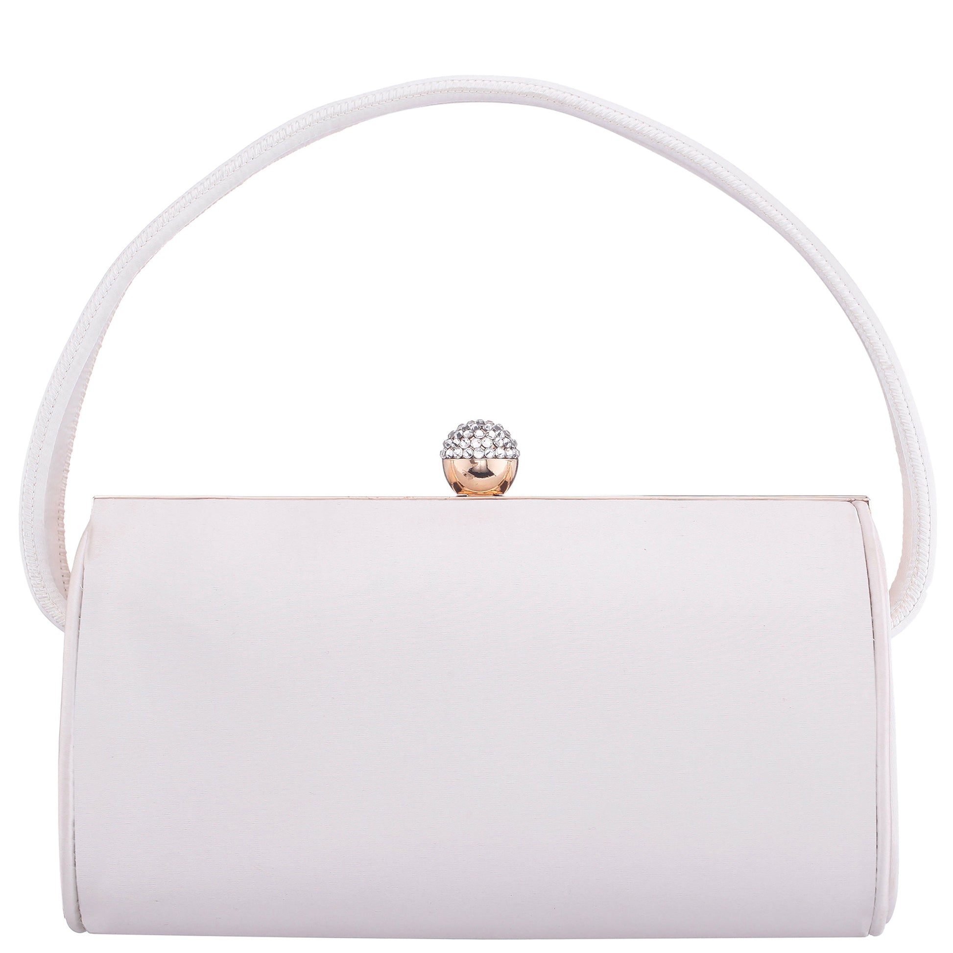 Nina Shoes Khalani Beige Satin Handle Bag