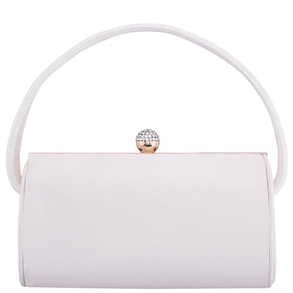 Nina Shoes Khalani Beige Satin Handle Bag
