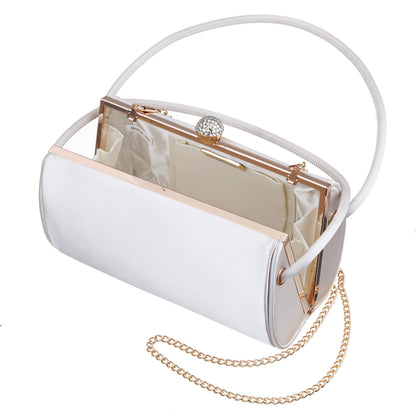 Nina Shoes Khalani Beige Satin Handle Bag