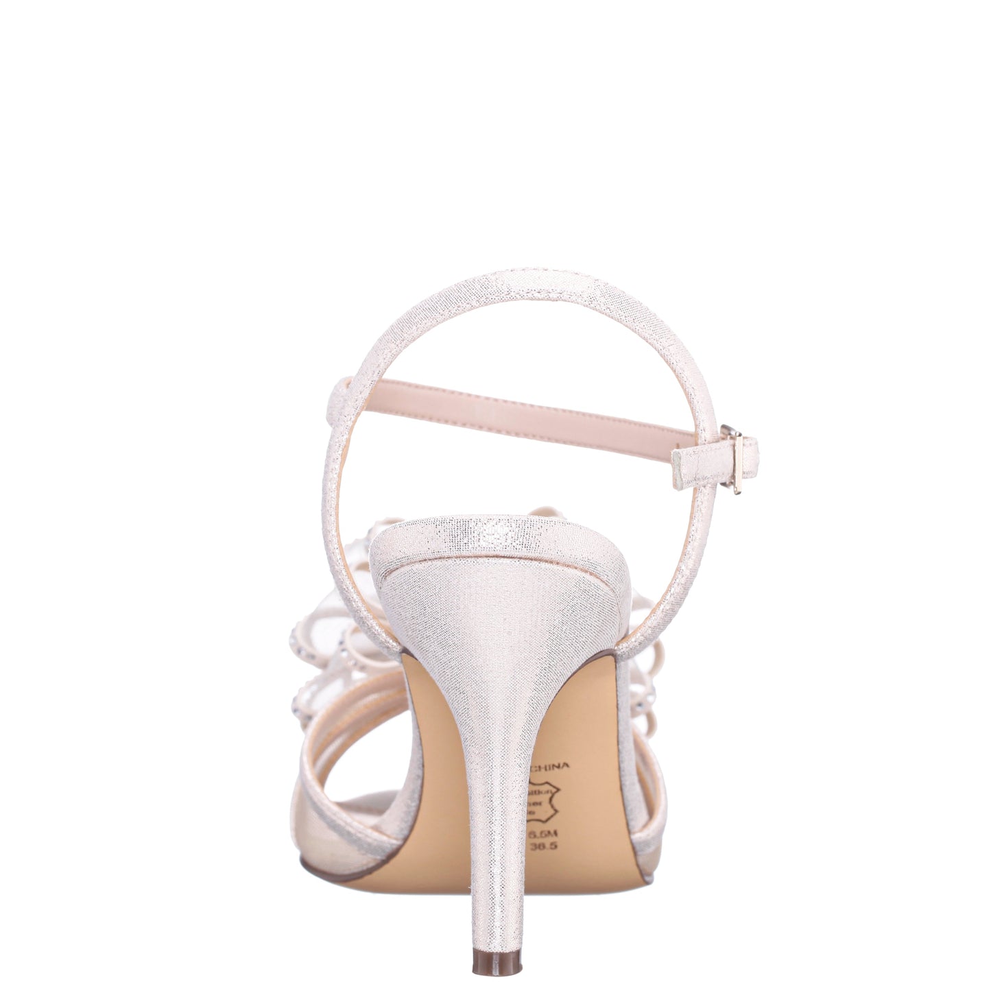 Nina Shoes Vayda Platino Ankle Strap High-Heel Sandals